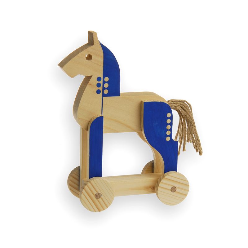 zvieratko  drevené – koník na podvozku
