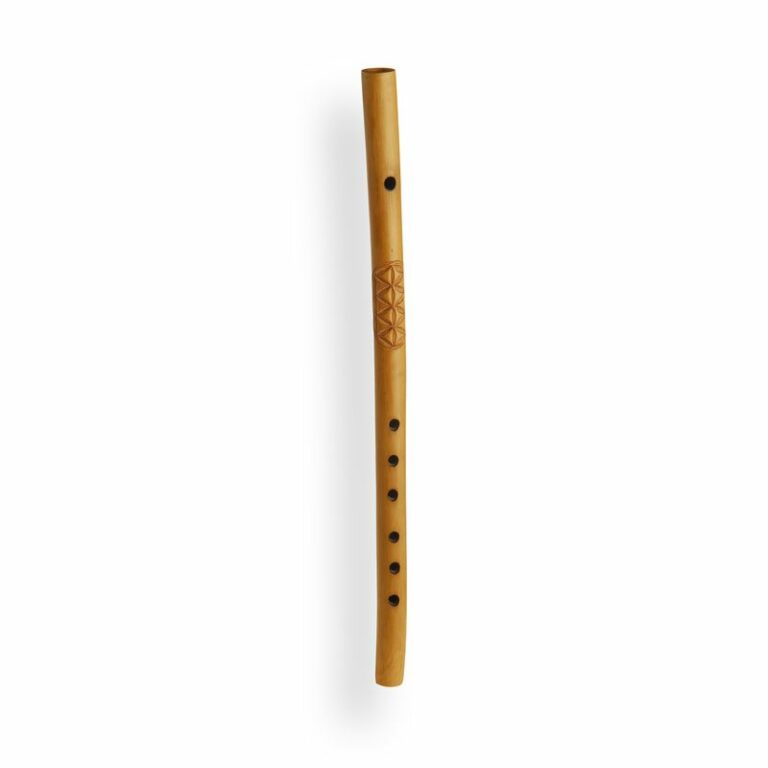 píšťala-flauta pastierska hladká s dekorom/ drevo baza
