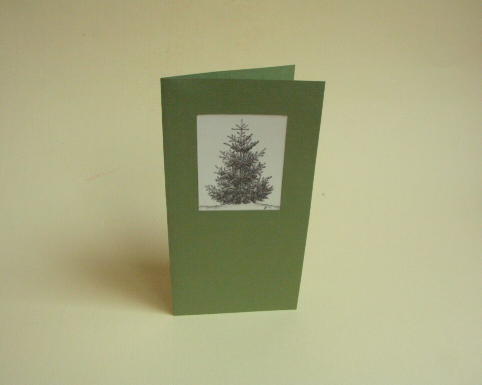 pozdrav papierový vianočný stromček