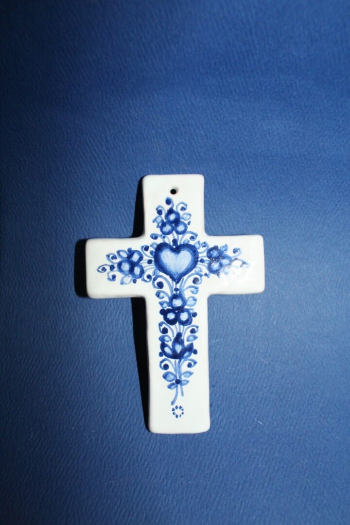 Krížik majolikový (modrý variant)
