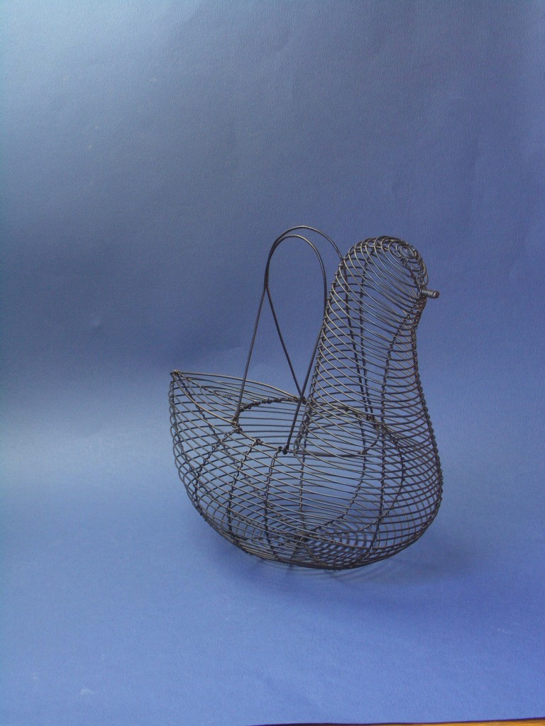 košík drôtený sliepočka