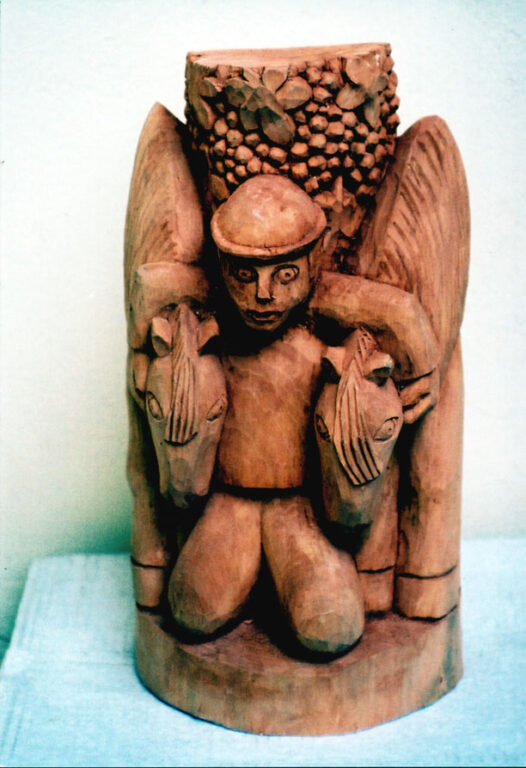 socha muž s koňmi autor Zoričák Peter