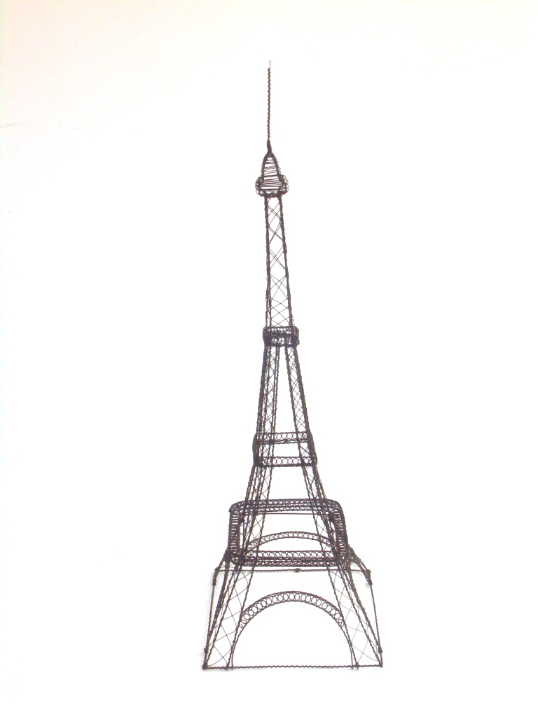 plastika drôtená počiernená Eifelova veža