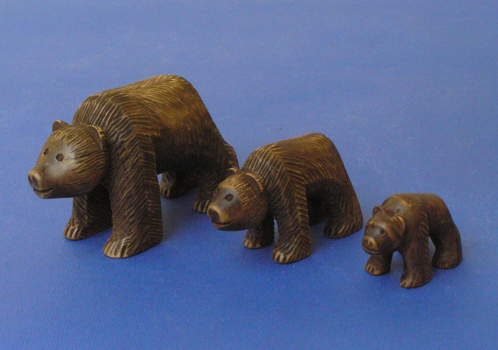 plastika drevená medveď najmenší