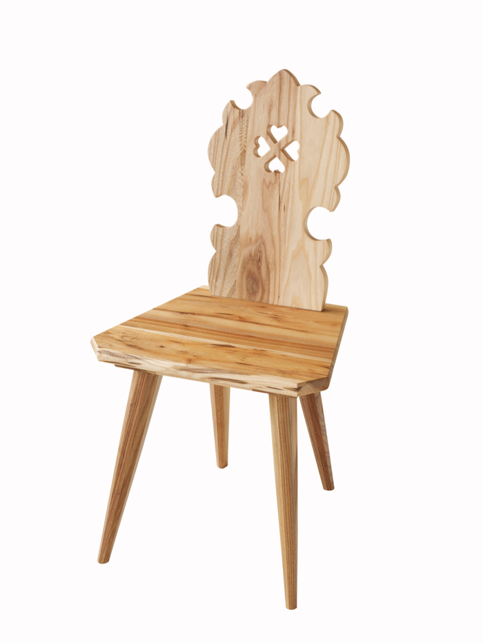 stolička drevená ľudová