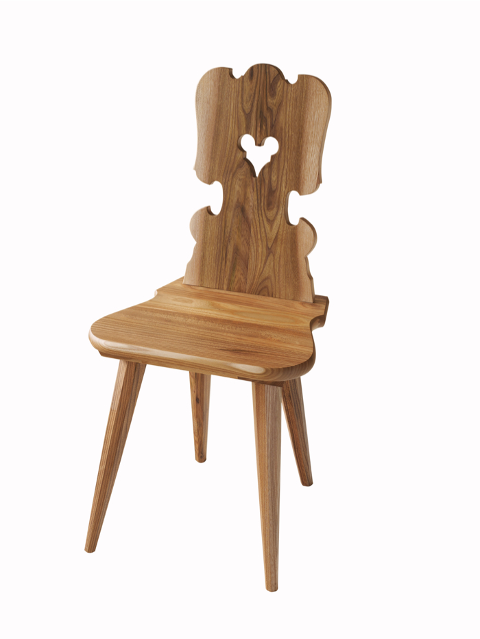 stolička drevená ľudová