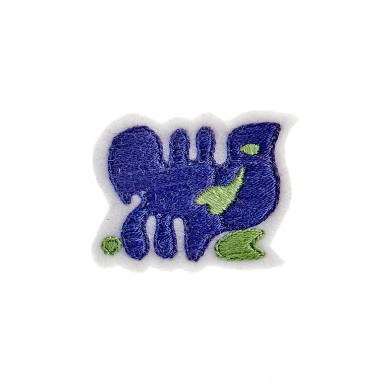 Hand-embroidered brooch