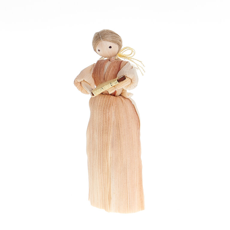 Figúrka šúpoľová – Dievča s drevenou bábikou