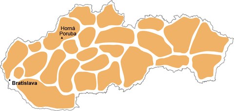 Horná Poruba mapa