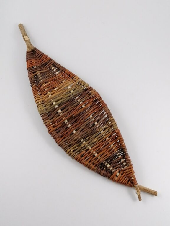 Multicolored straw placemat