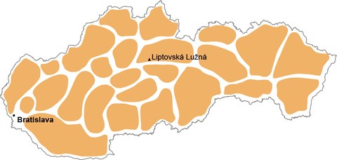 Liptovská Lúžna mapa
