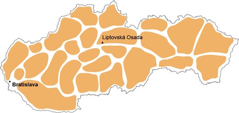 Liptovská Osada mapa