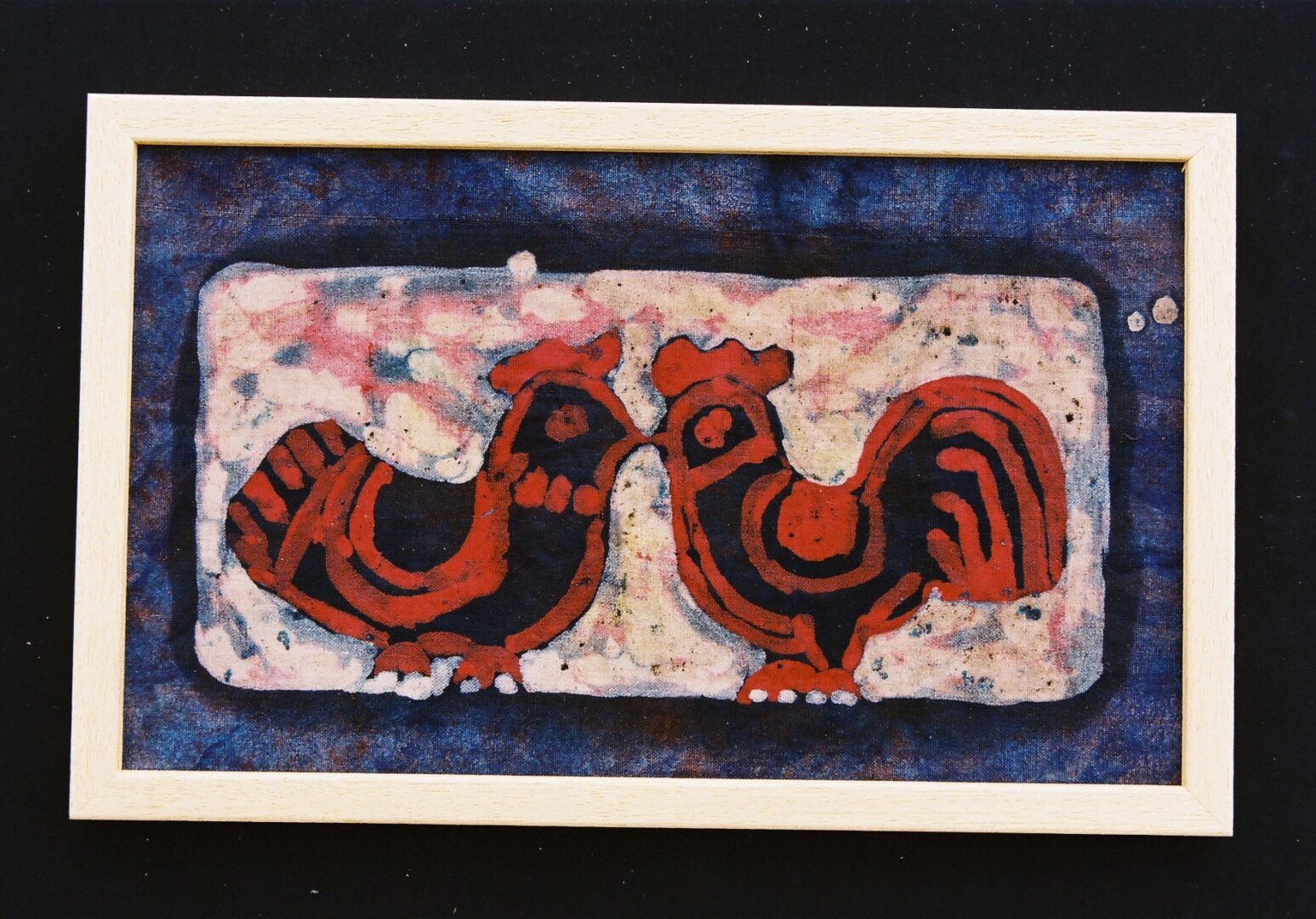 obrázok batikový Kohút a sliepka II. 012