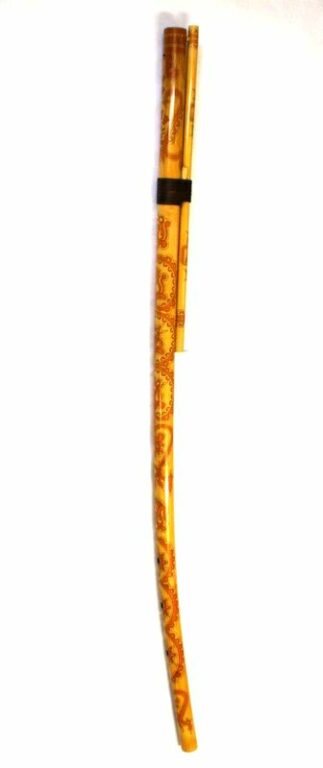 Carved and decorated fujara