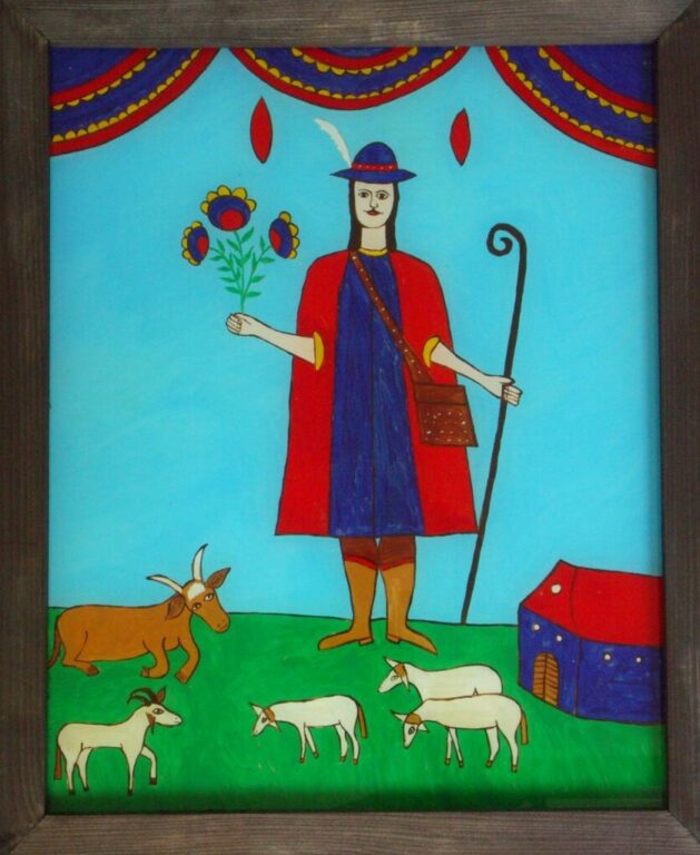 Maľba na sklo – Sv. Vendelín
