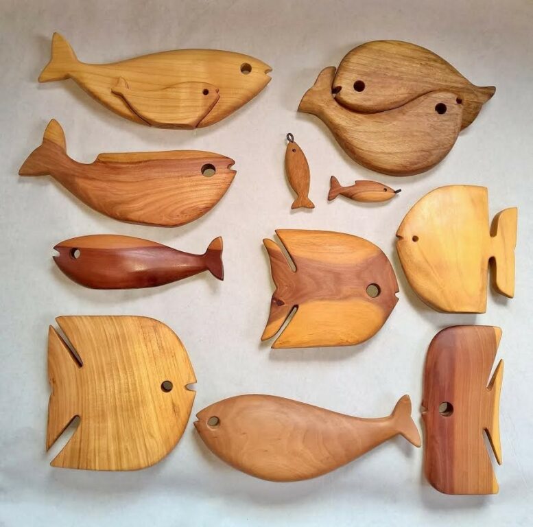 Zobraziť fotografiu Súbor plastík z dreva - ryby