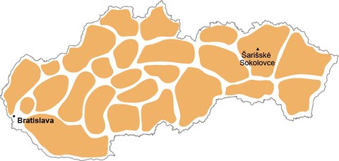 Šarišské Sokolovce mapa