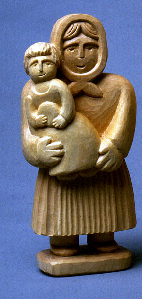 socha Žena s dieťaťom autor Krajčí Ján