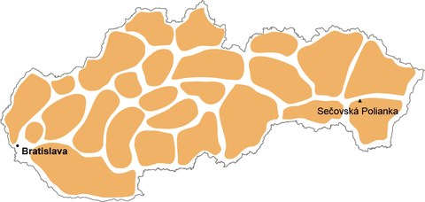 Sečovská Polianka mapa