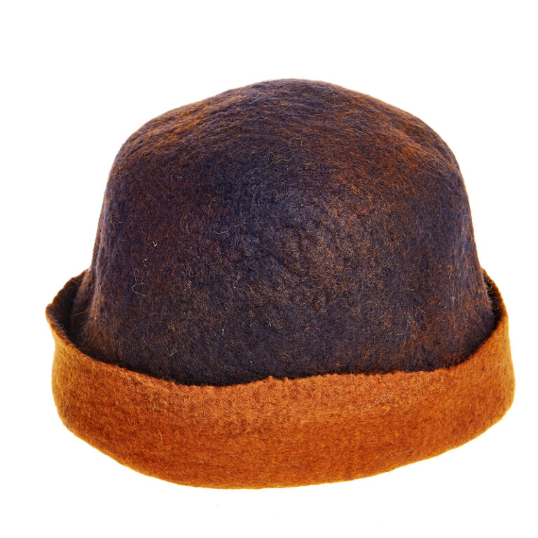 Felted two-tone marled hat