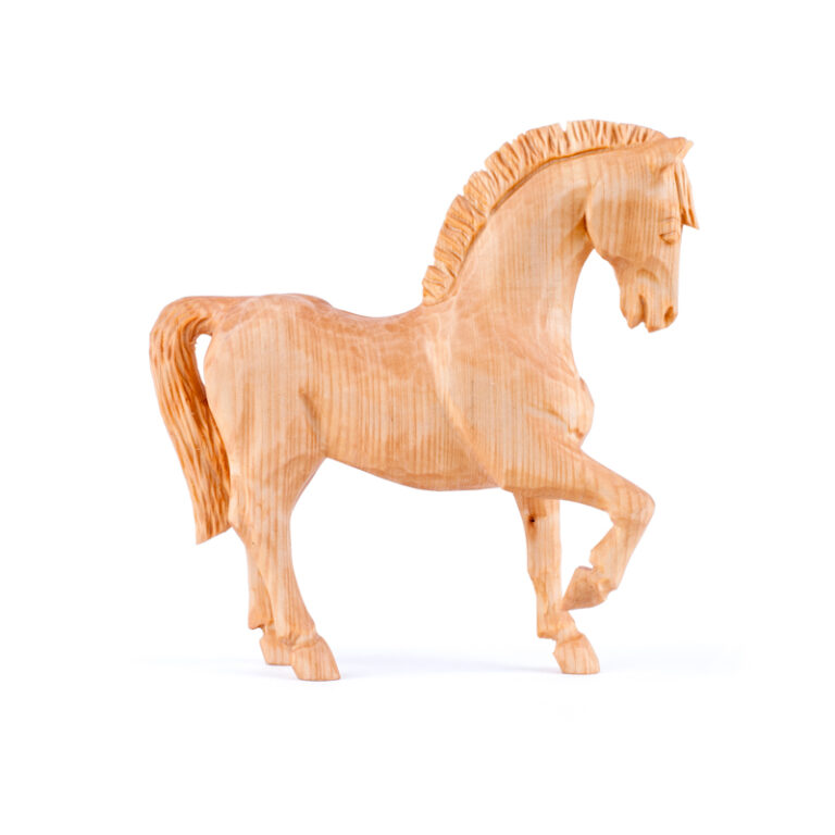 Wooden horse statue