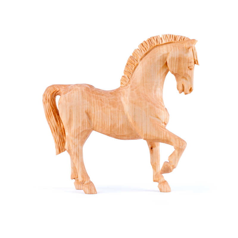 socha drevená kôň c
