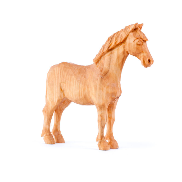 Wooden sculpture horse