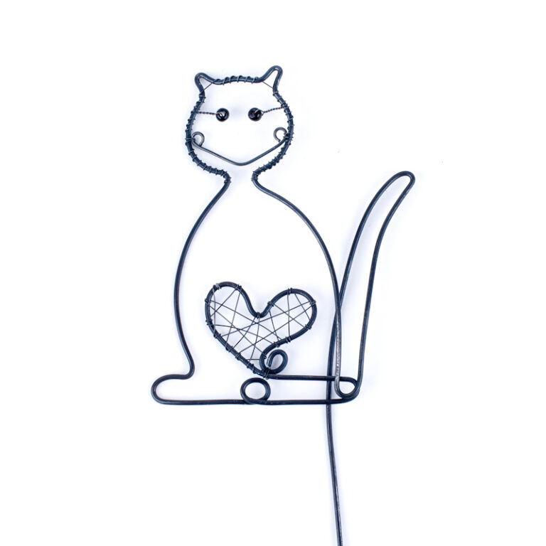 ozdoba drôtená mačka