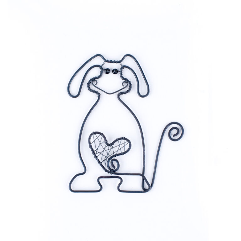 ozdoba drôtená závesná pes