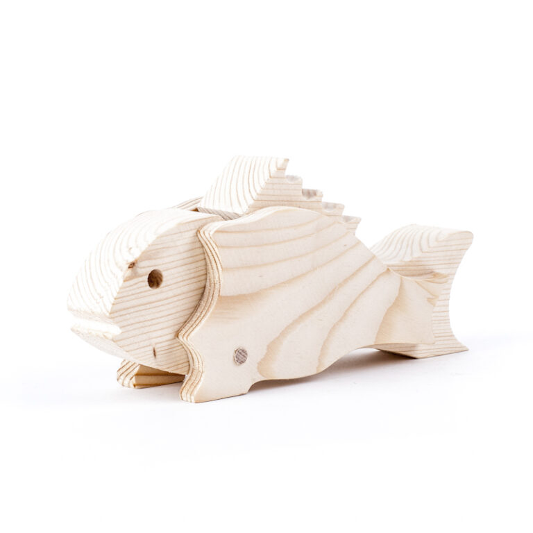 zvieratko drevené pokladnička ryba