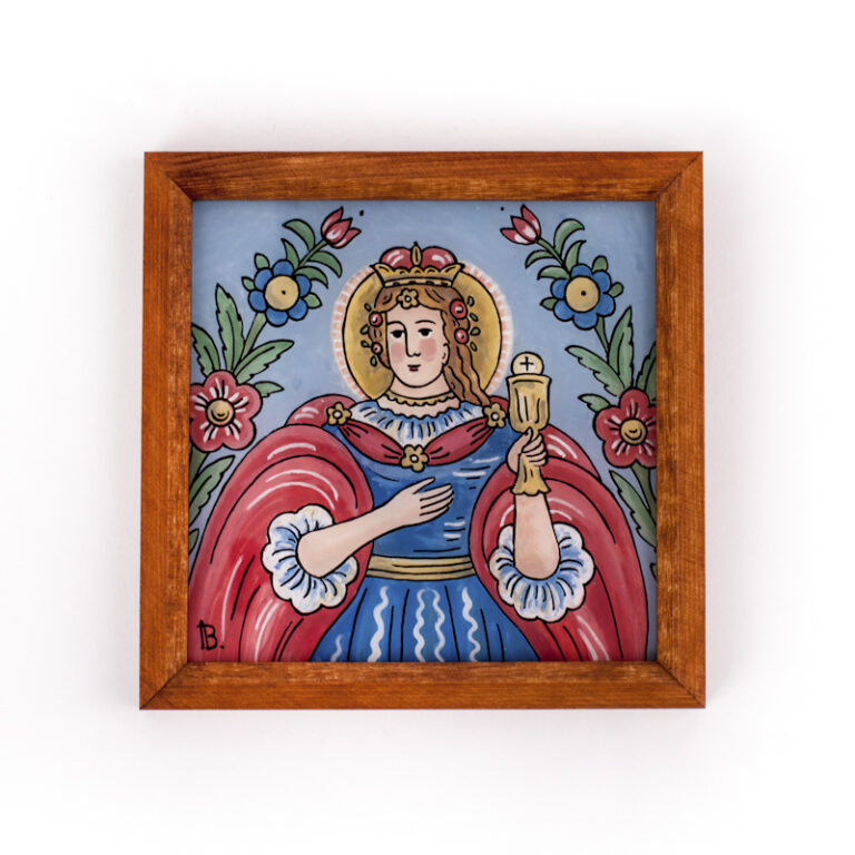 Maľba na sklo – Sv. Barbora II