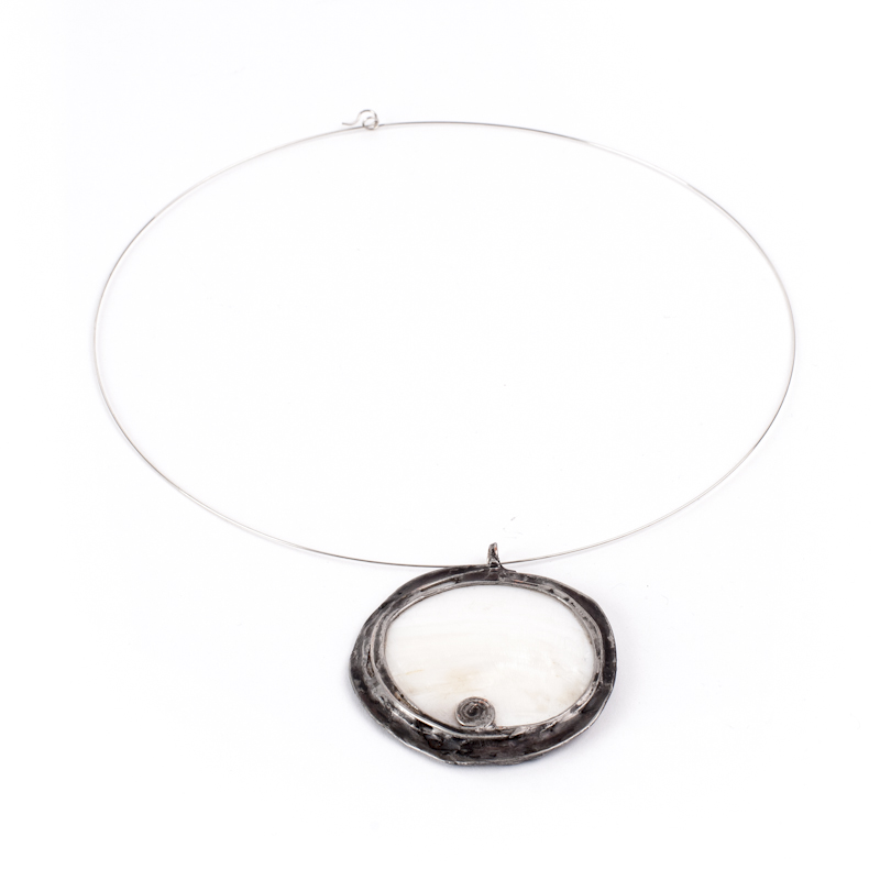 náhrdelník kovový kruh