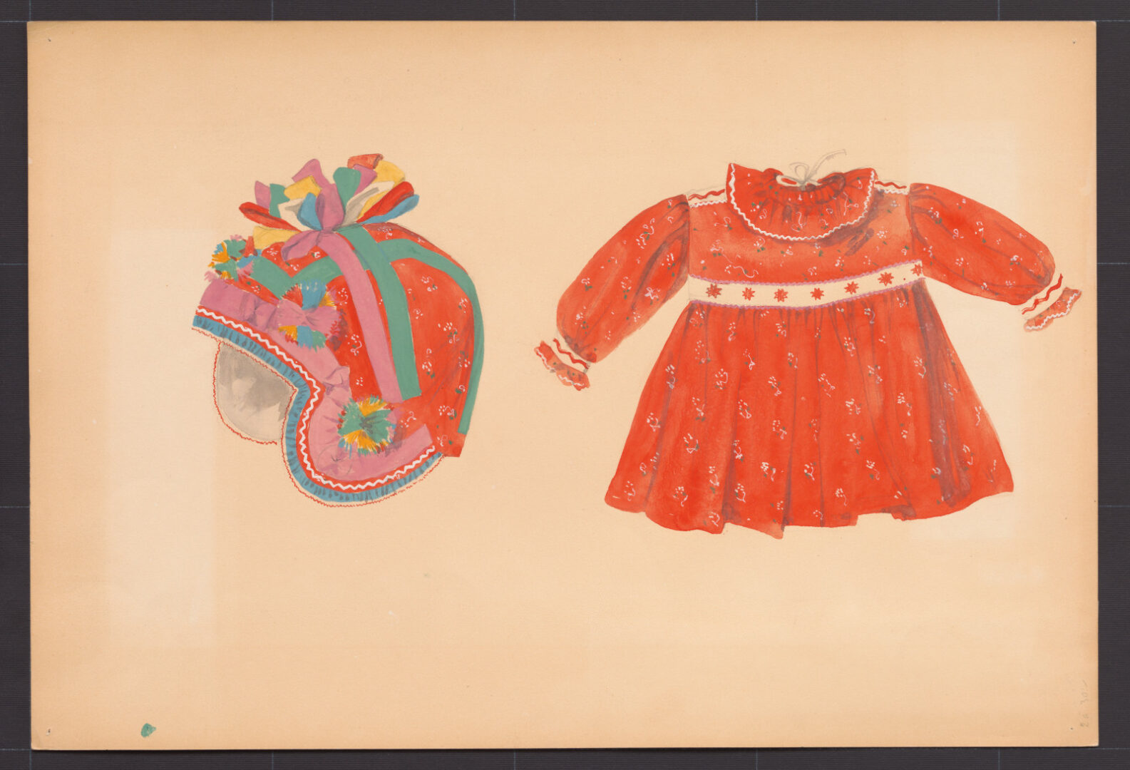 Kresba – detský čepček a šaty