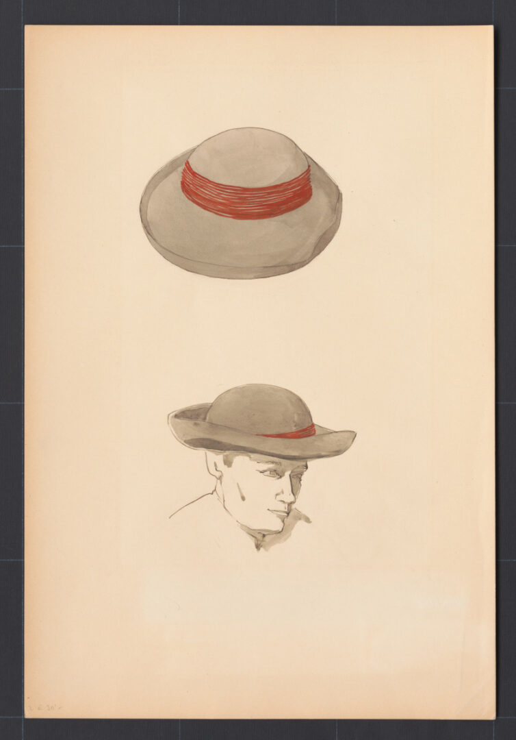 Kresba – klobúk mužský