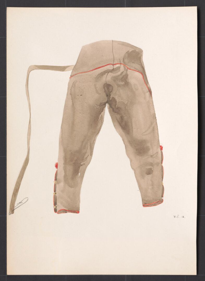 Kresba – nohavice súkenné hnedé