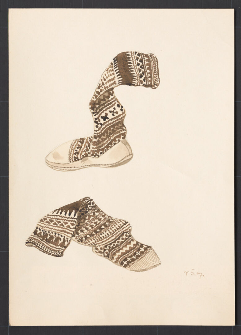 Kresba – ženská zimná obuv