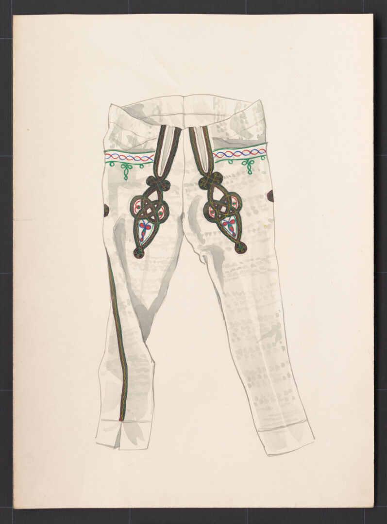 Kresba – nohavice drilichové