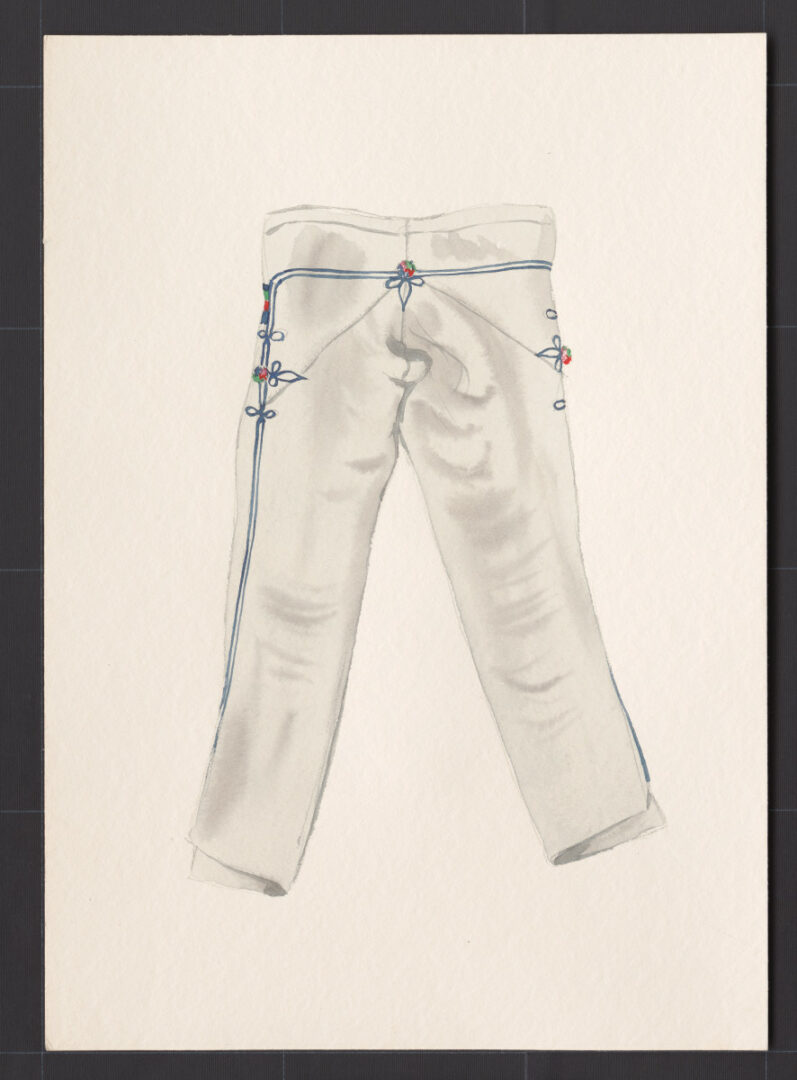 Kresba – nohavice drilichové