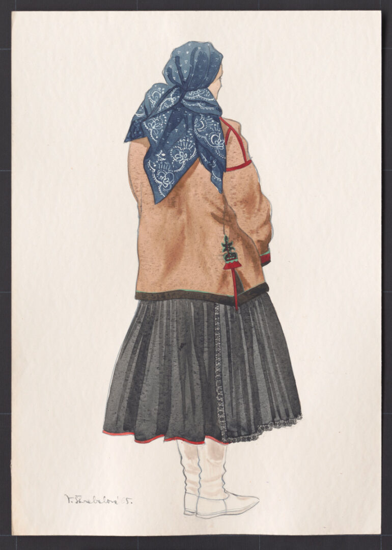 Kresba – odev ženský zimný