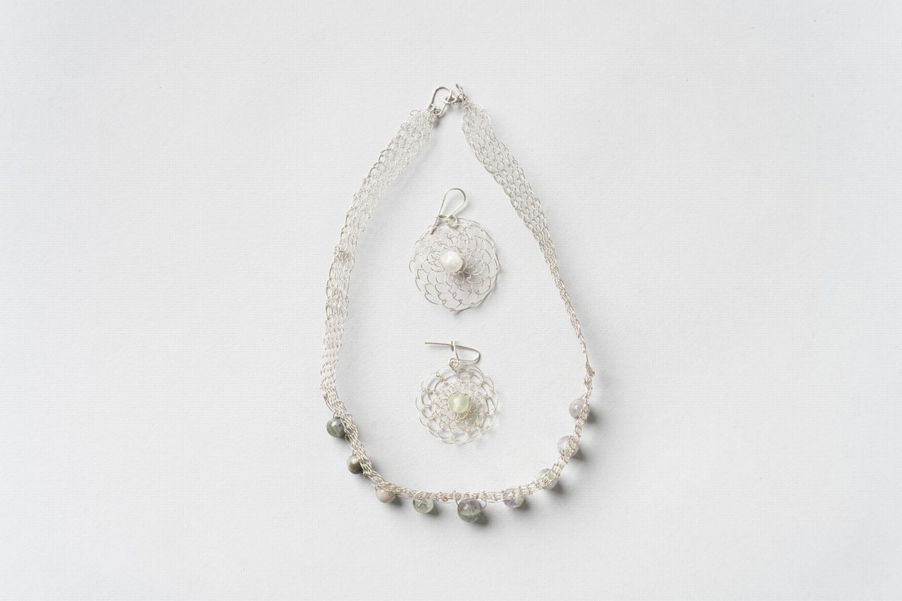 Necklace and earrings