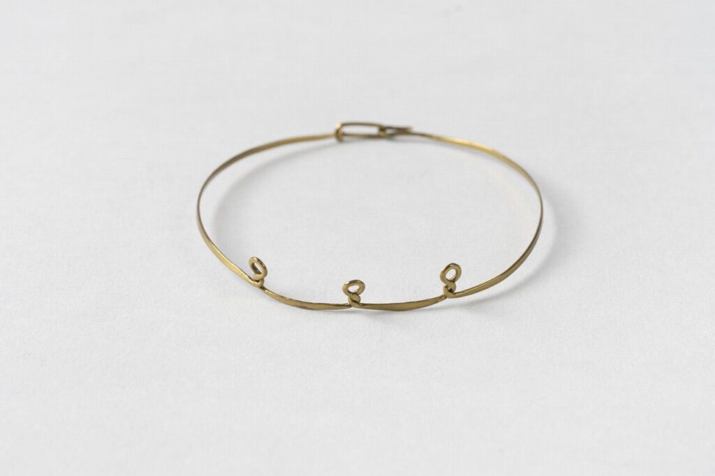 Bracelet made of rolled brass sheet