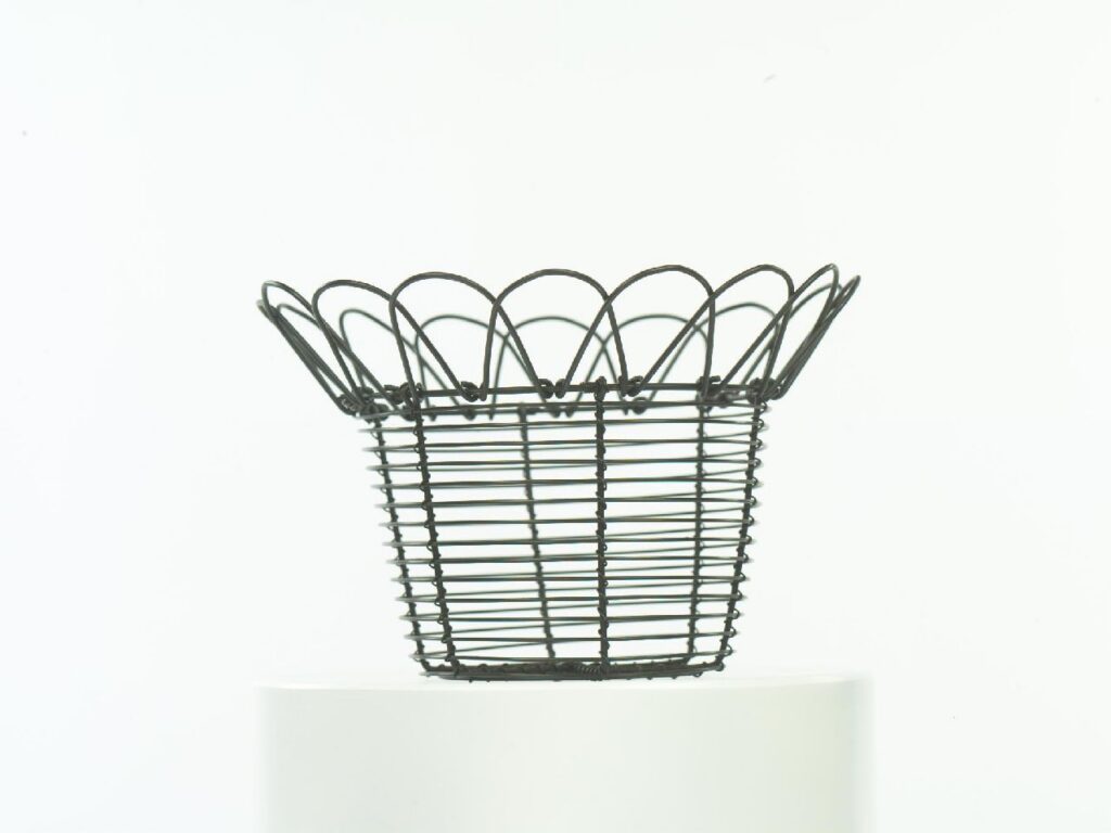 Wire flower basket