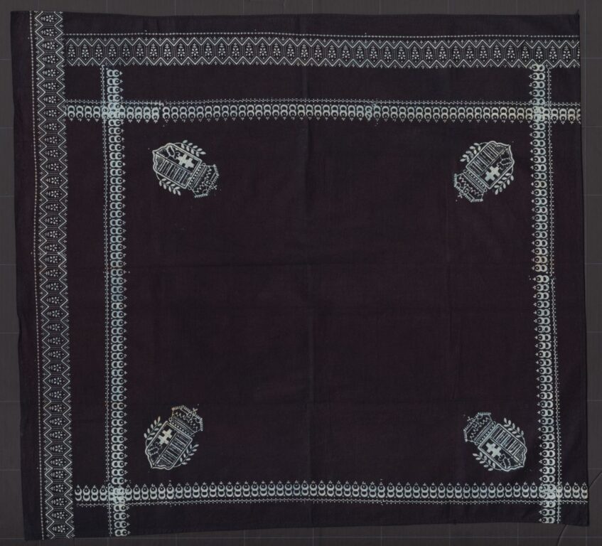 Šatka modrotlačová