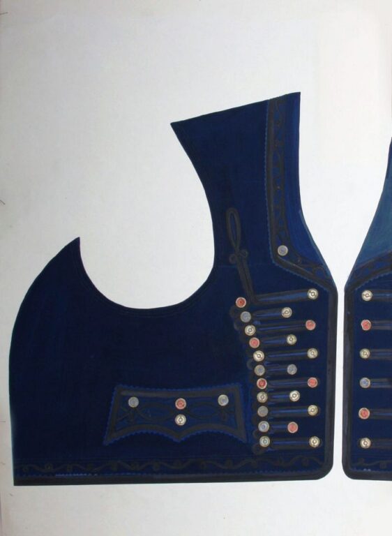 Ornament – male apron, front part