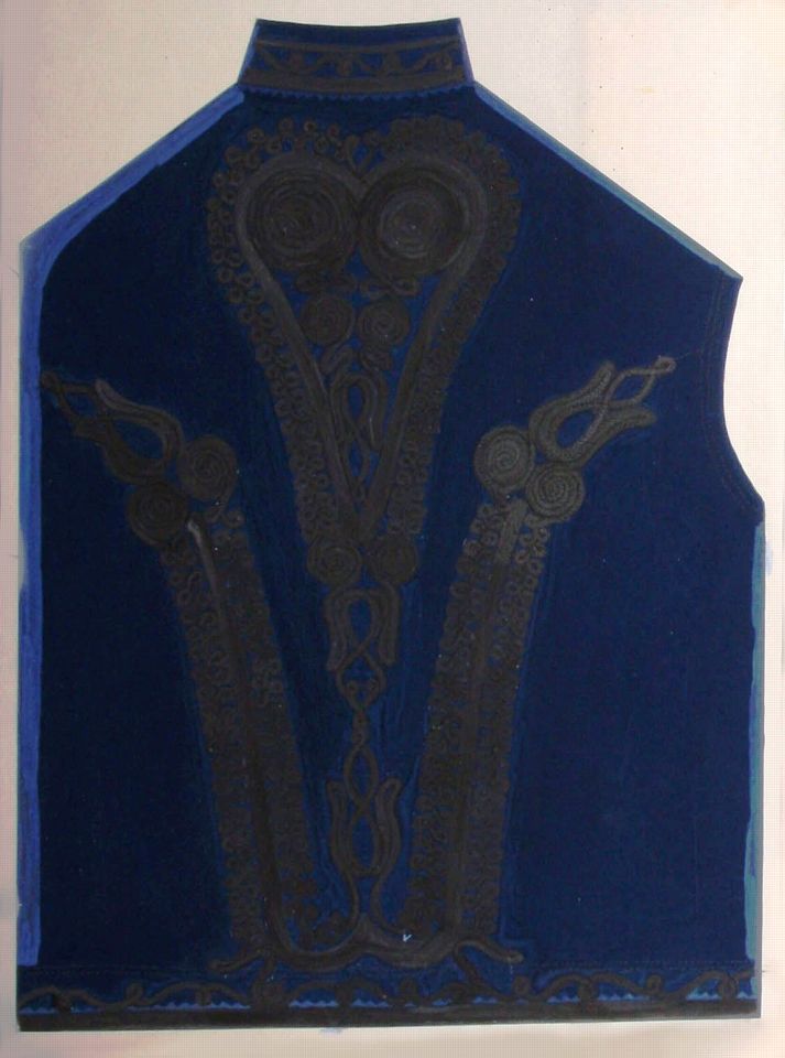 Embroidery – men’s vest, back piece