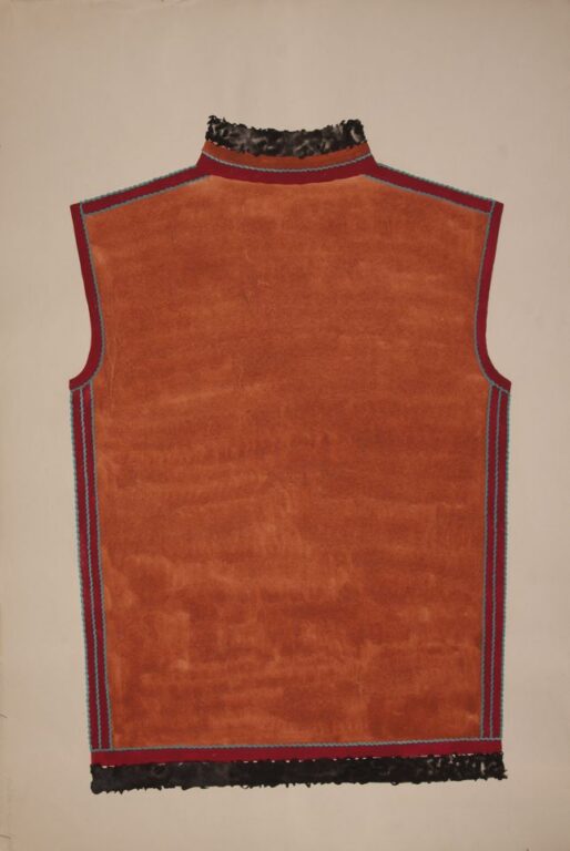 Decoration – brown male fur, back piece