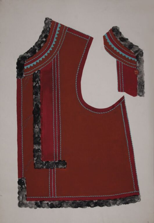 Decor – brown male fur, front piece