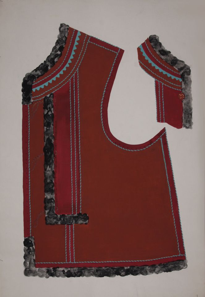 Decor – brown male fur, front piece