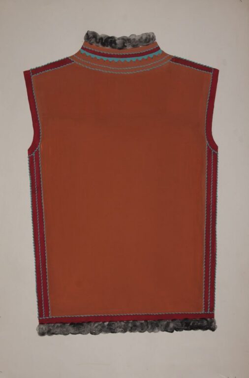 Decoration – brown male fur, back piece