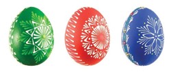 Waxed decorated eggs by Anna Cimbaľáková